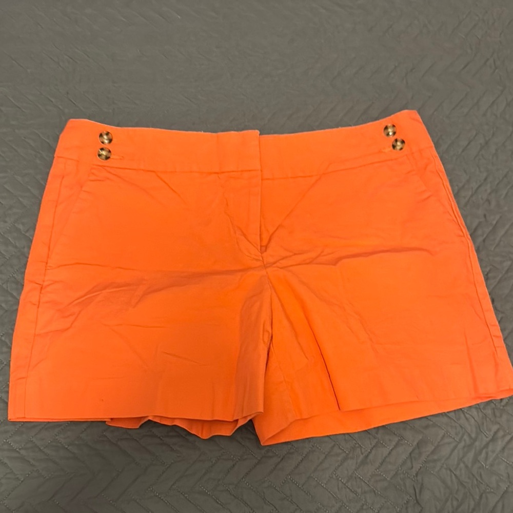 Ann Taylor Factory Orange Tailored Shorts